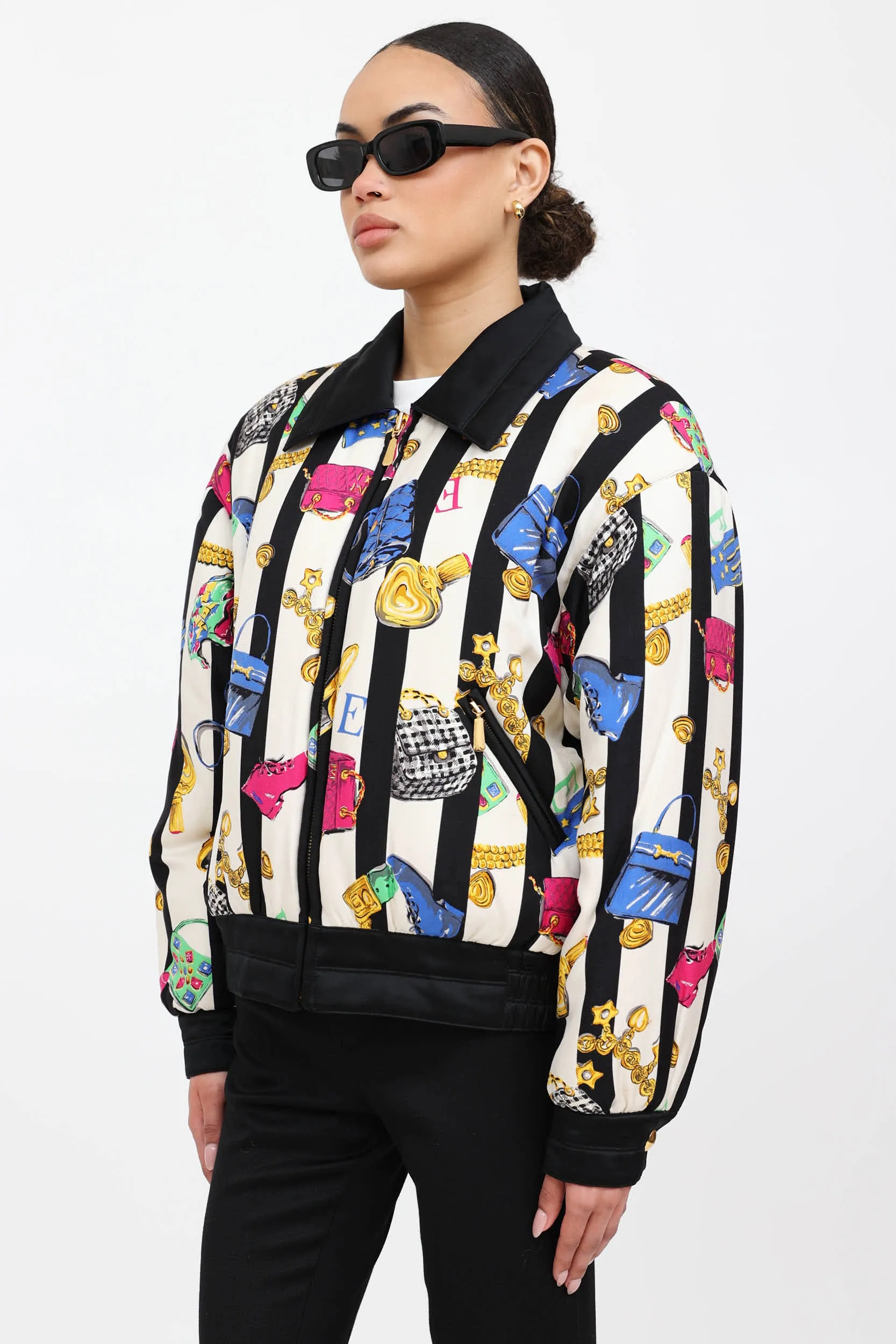 90's Silk Printed Bomber Jacket sold by VSP Consignment product image thumbnail 3