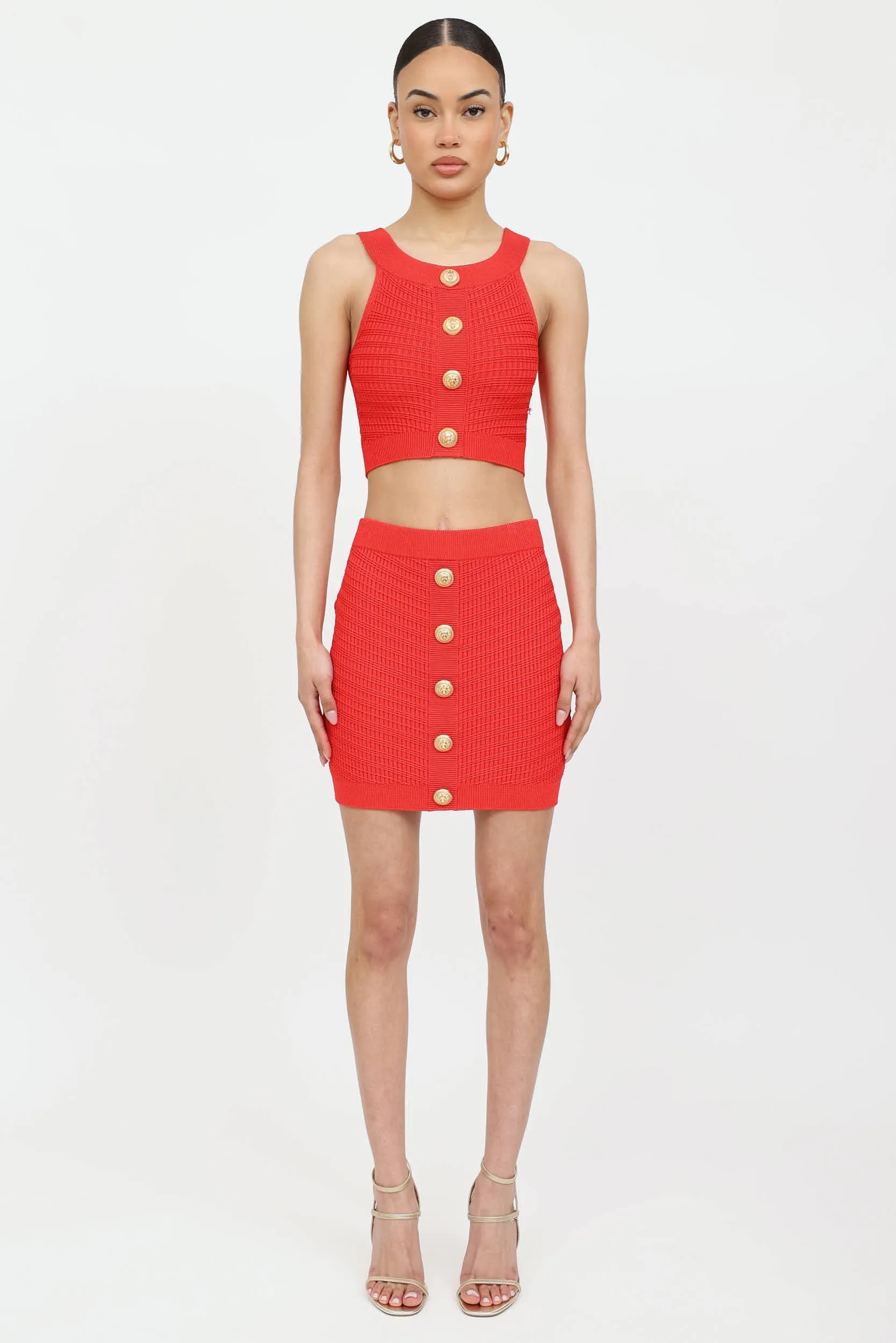 Knit Button Skirt sold by VSP Consignment