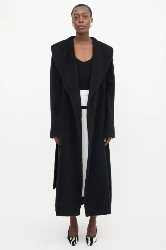 Wool Shawl Belted Coat made by Burberry