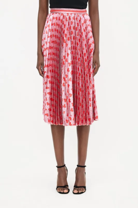 2016 Metallic Jacquard Pleat Skirt made by Gucci