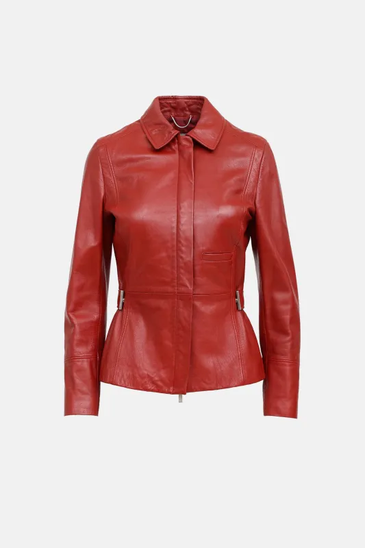 Jeans Couture Leather Jacket made by Versace