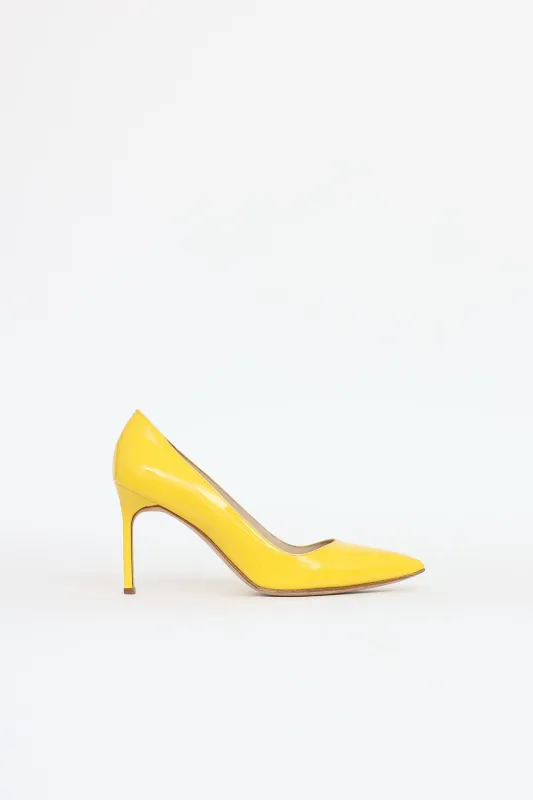 Patent Point Toe Pump made by Manolo Blahnik