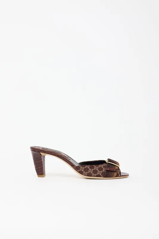 Vintage Leather Triomphe Sandal made by Celine