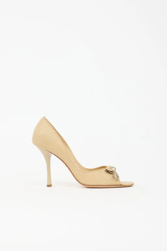 Leather Cannage Heel made by Dior