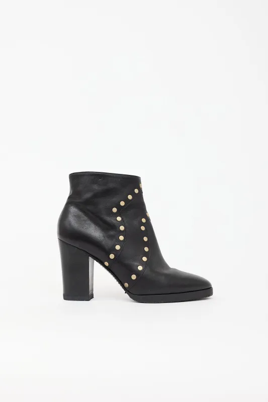 Leather Studded Ankle Boot made by Celine