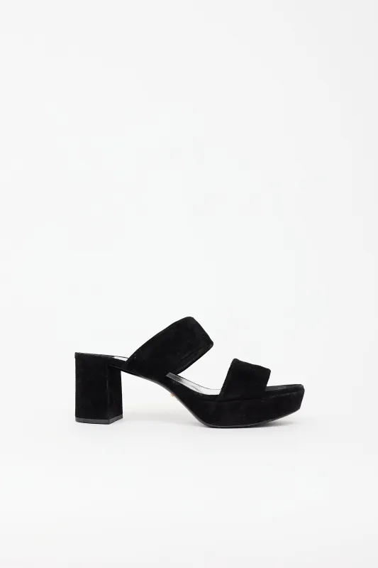 Suede Platform Sandal made by Prada