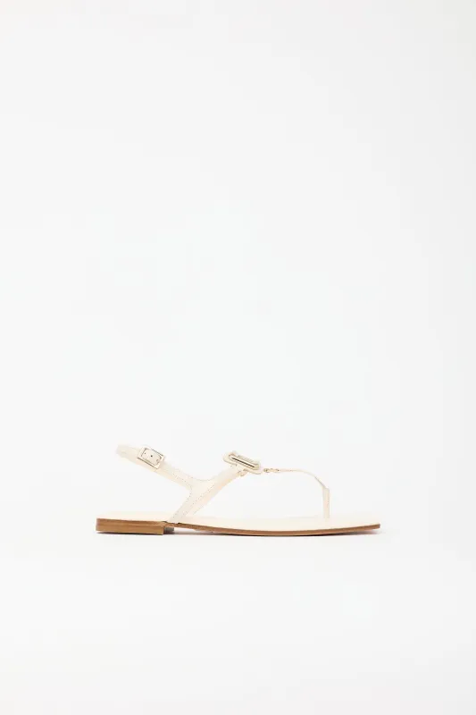 Leather T-Strap Sandal made by Roger Vivier
