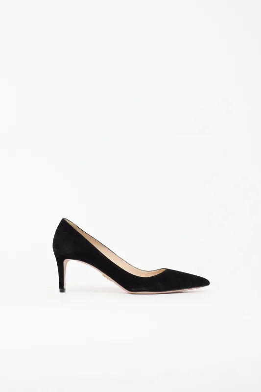 Suede Pointed Pump made by Prada