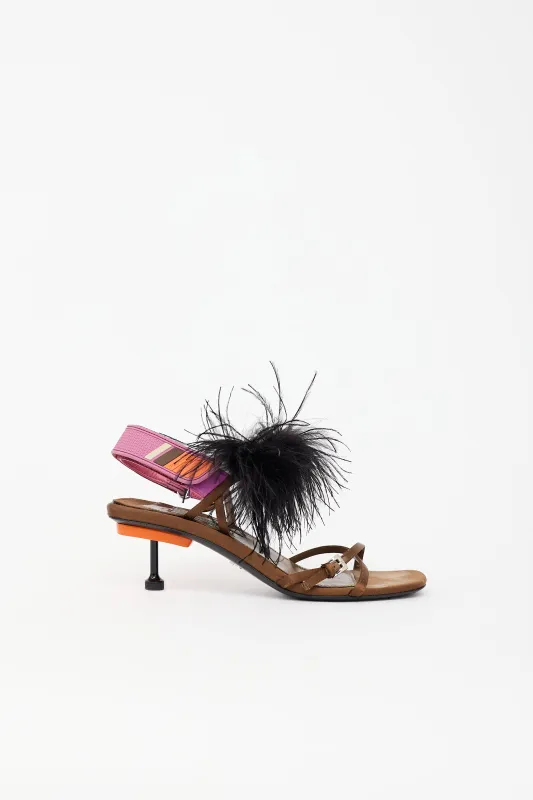 SS 2017 Satin Feather Sandal made by Prada