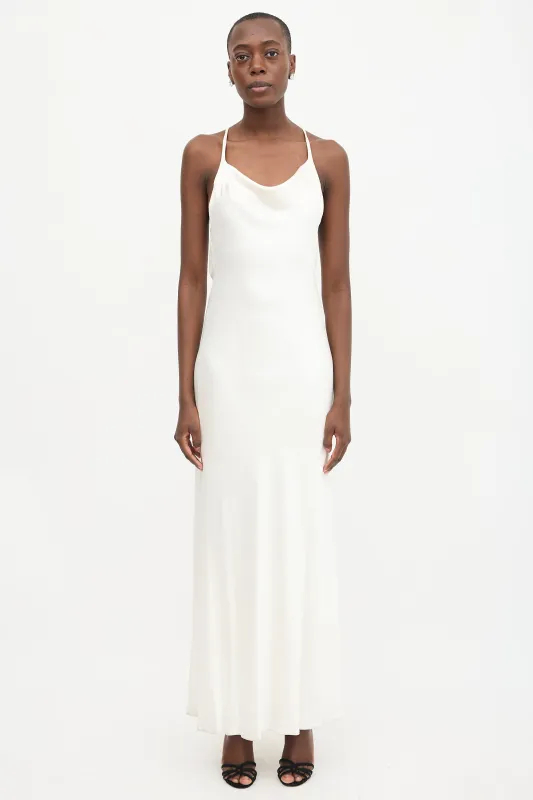 Silk Satin Maxi Dress made by Galvan