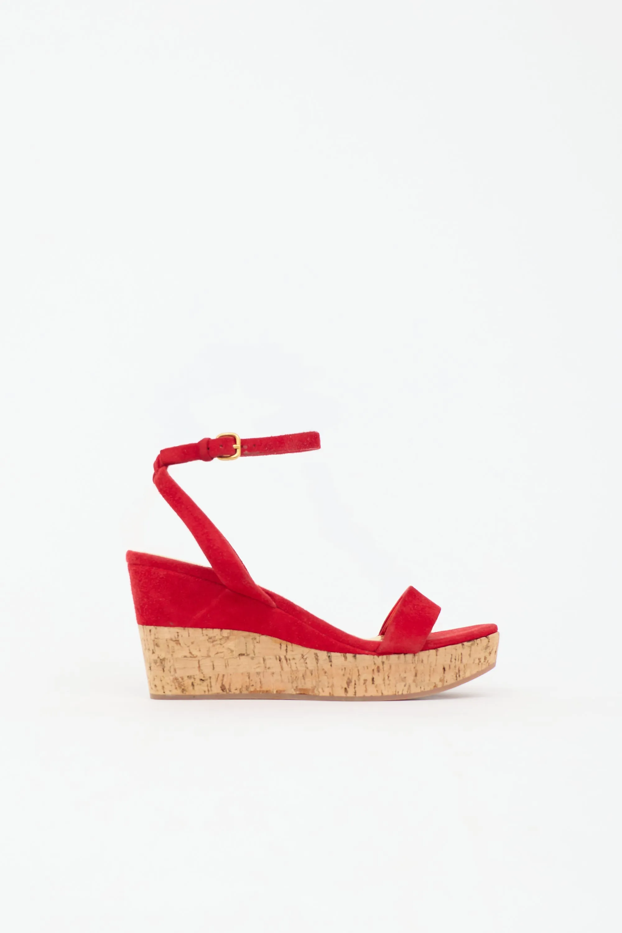 Suede Cork Wedge Sandal sold by VSP Consignment