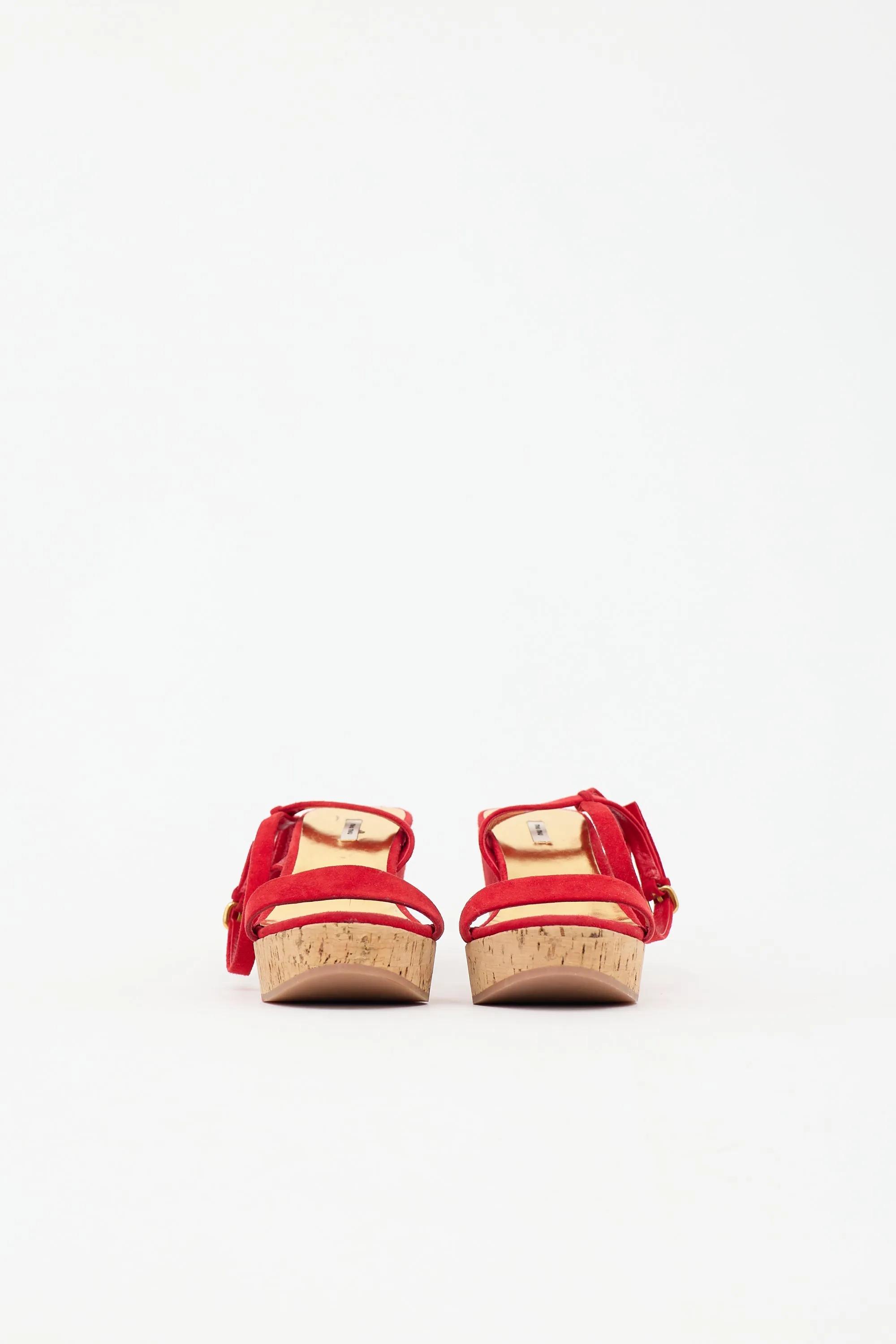 Suede Cork Wedge Sandal sold by VSP Consignment product image thumbnail 3