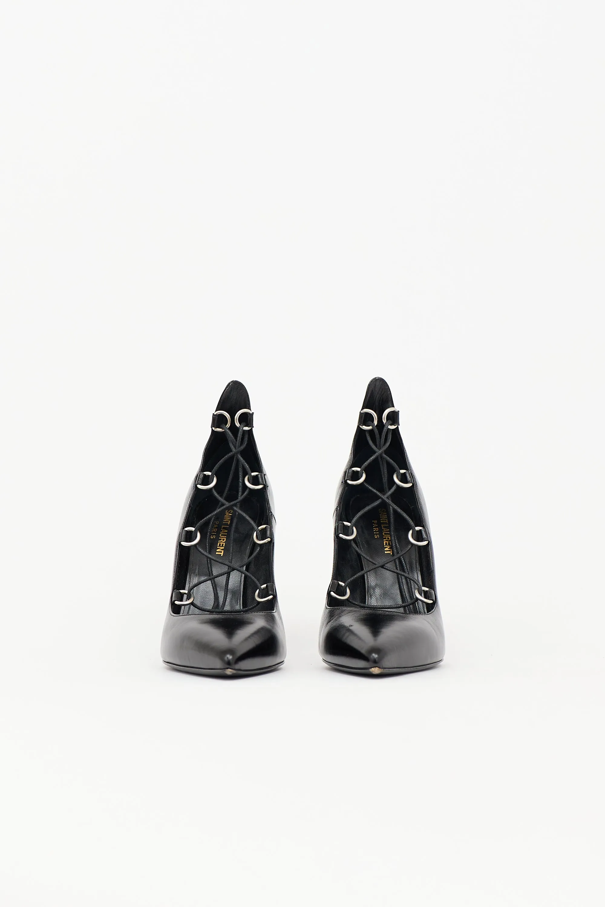 Leather Thorn Lace Up Pump sold by VSP Consignment product image thumbnail 3