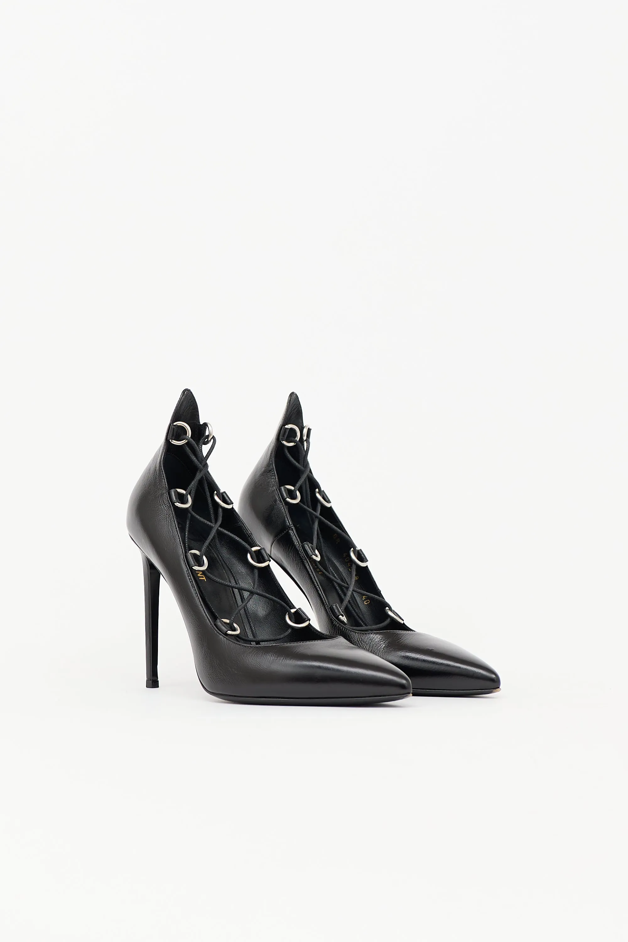 Leather Thorn Lace Up Pump sold by VSP Consignment product image thumbnail 2