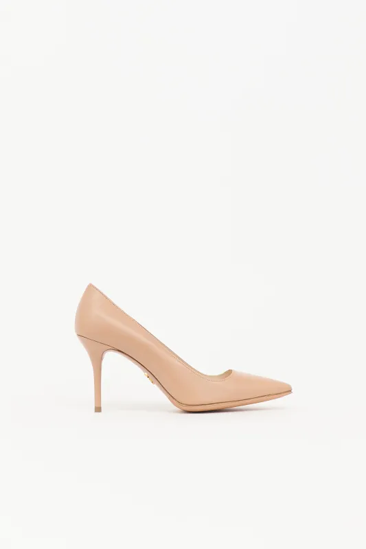 Leather Pointed Pump made by Prada