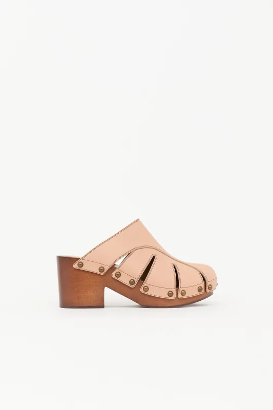 Leather Quinty Clog Mule made by Chloe