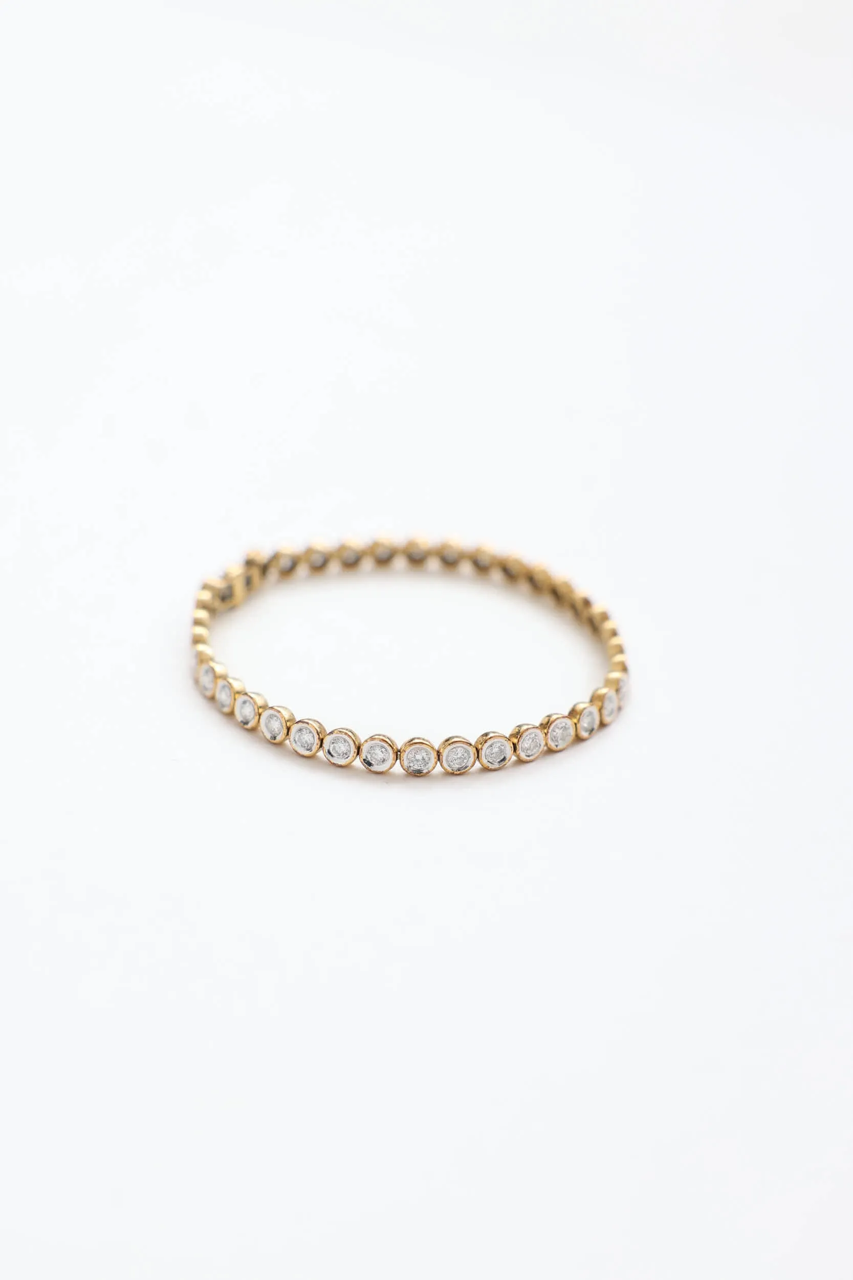 24K Yellow Gold Plated Tennis Bracelet sold by VSP Consignment
