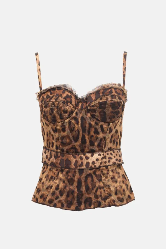 Mesh Printed Bustier Top made by Dolce & Gabanna