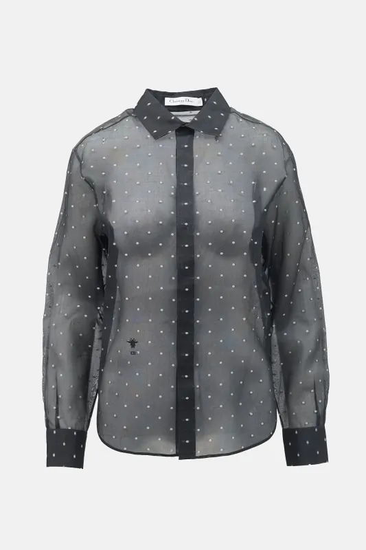 Sheer Fil Coupé Shirt made by Dior