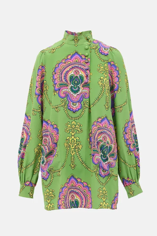 2017 Silk Paisley Mini Dress made by Gucci