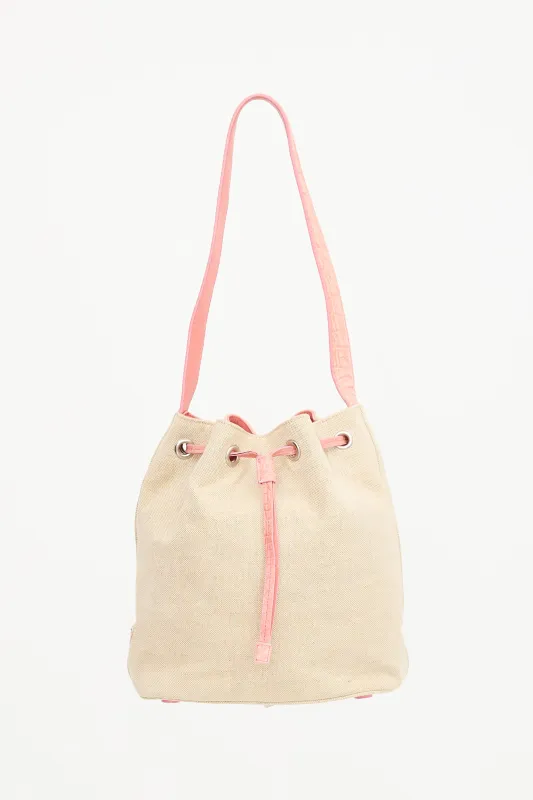 Vintage Canvas Bucket Bag made by Prada