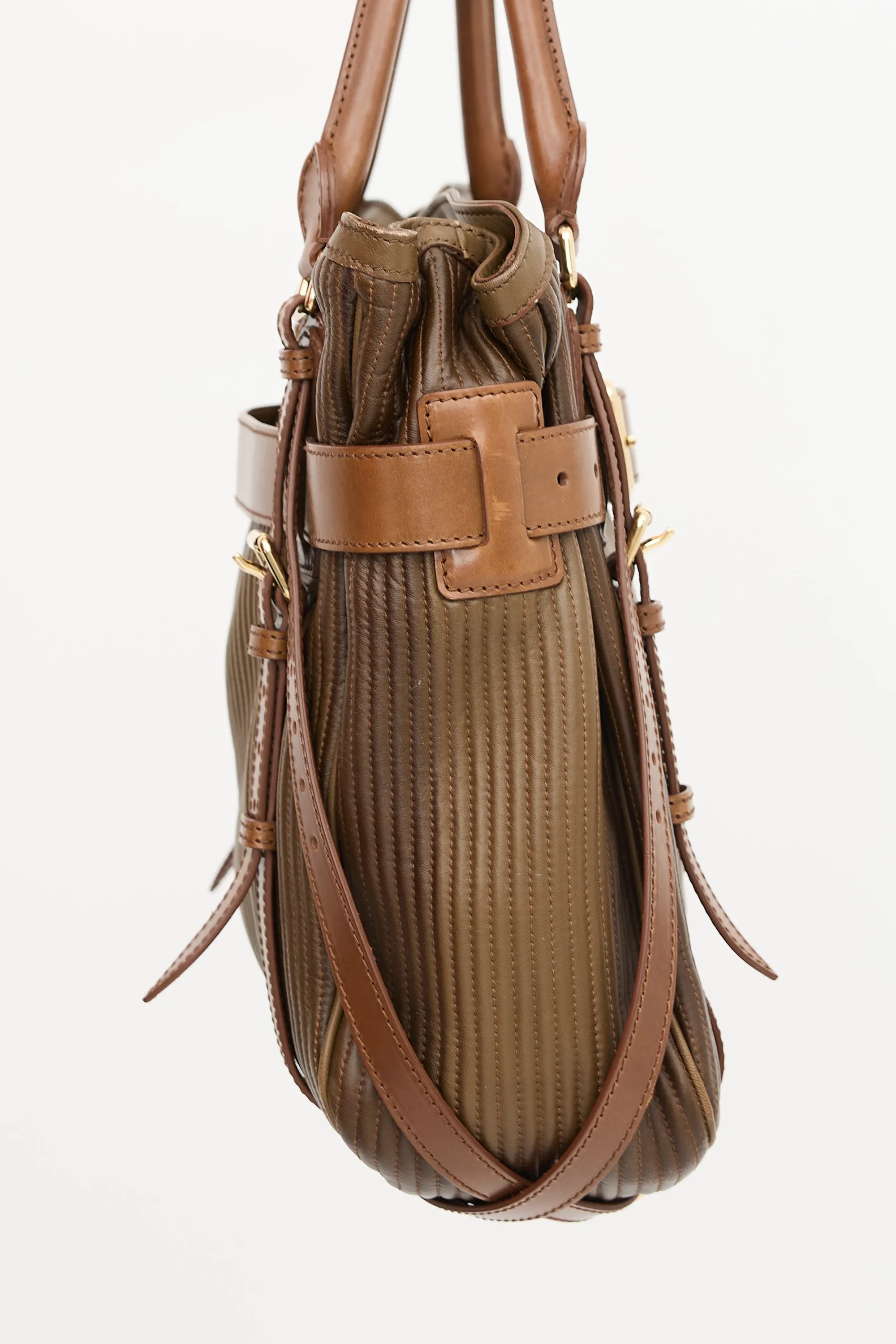 Quilted Leather Bridle Wilton Tote Bag sold by VSP Consignment product image thumbnail 3