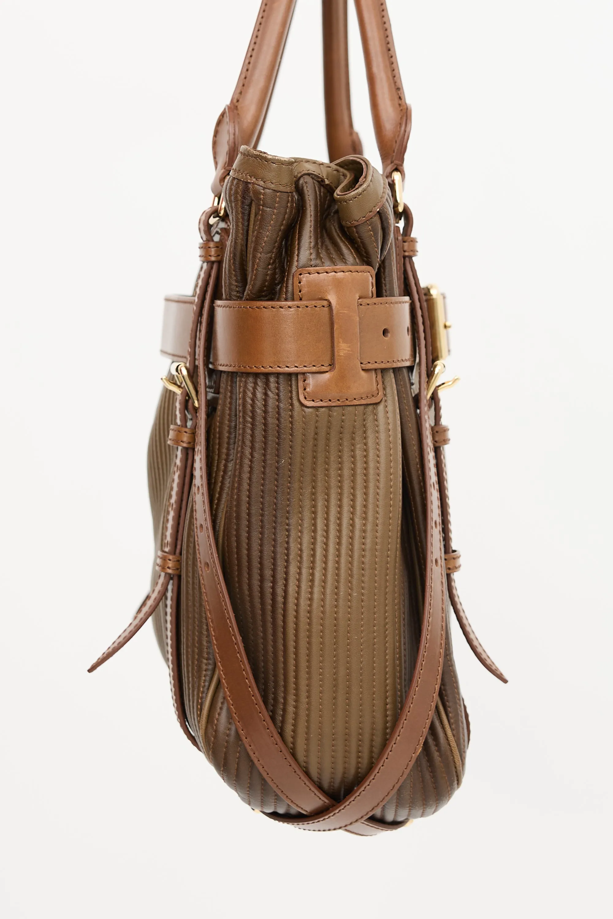 Quilted Leather Bridle Wilton Tote Bag sold by VSP Consignment product image thumbnail 4
