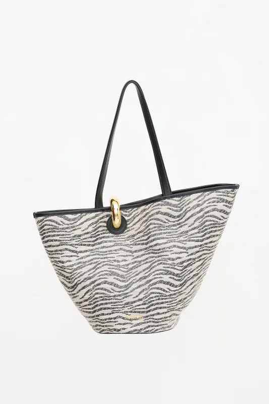 Woven Patterned Bambola Tote made by Jacquemus
