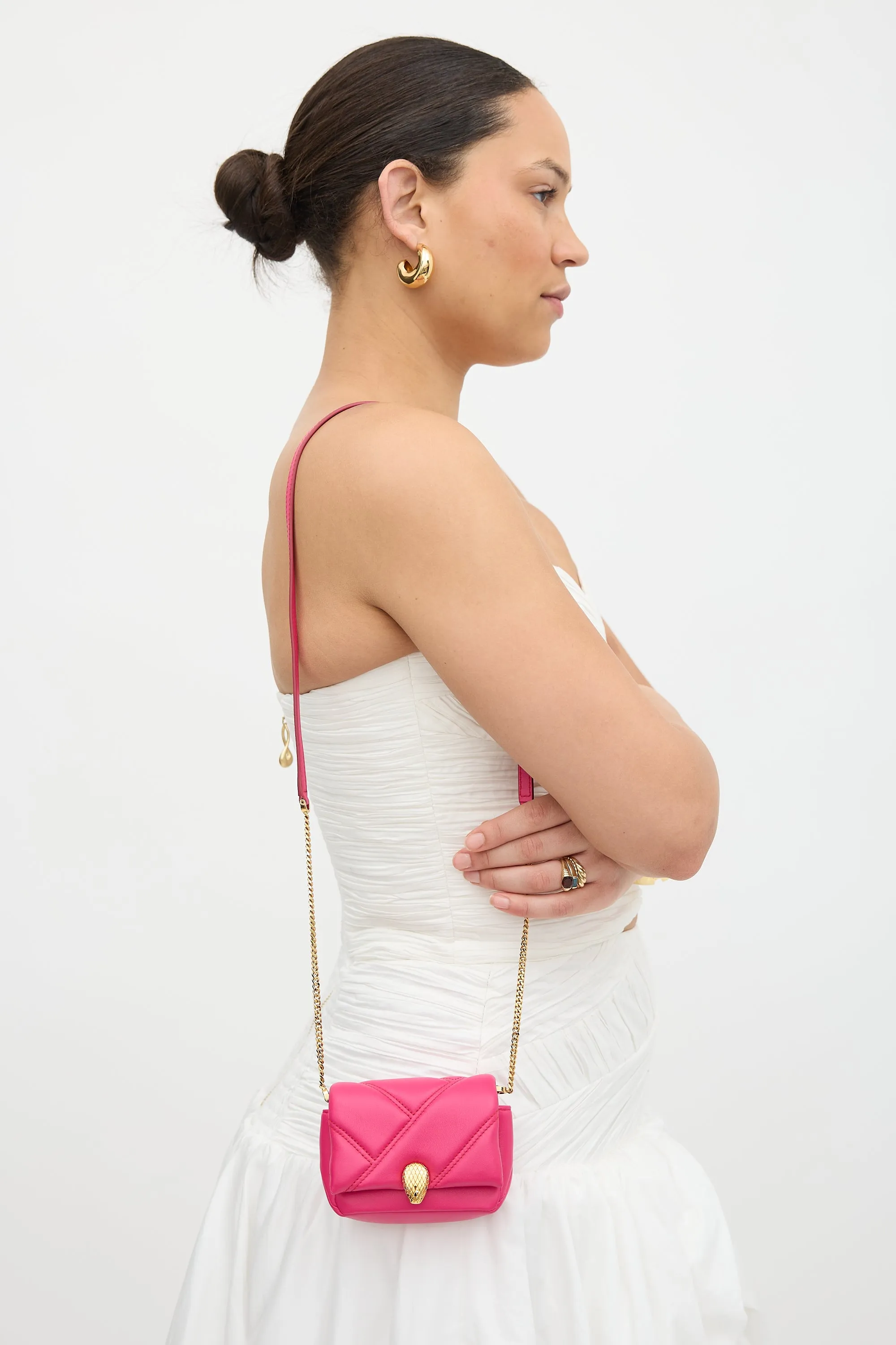 Leather Serpenti Cabochon Micro Bag sold by VSP Consignment product image thumbnail 5