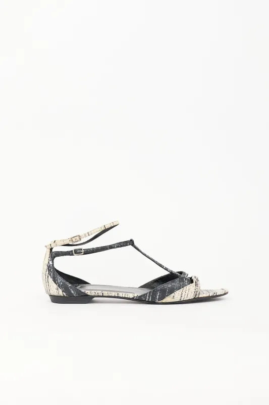 Leather Ankle Strap Sandal made by Pierre Hardy