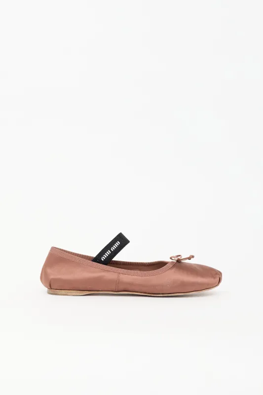 Satin Ballet Flat made by Miu Miu