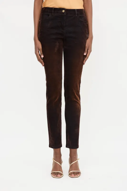 Iridescent Velvet Pant made by Chanel