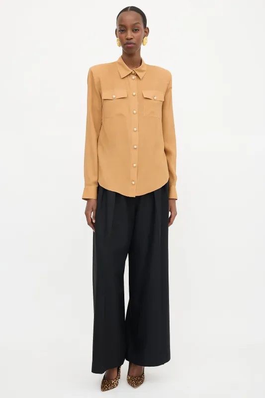 Silk Button Up Shirt made by Balmain