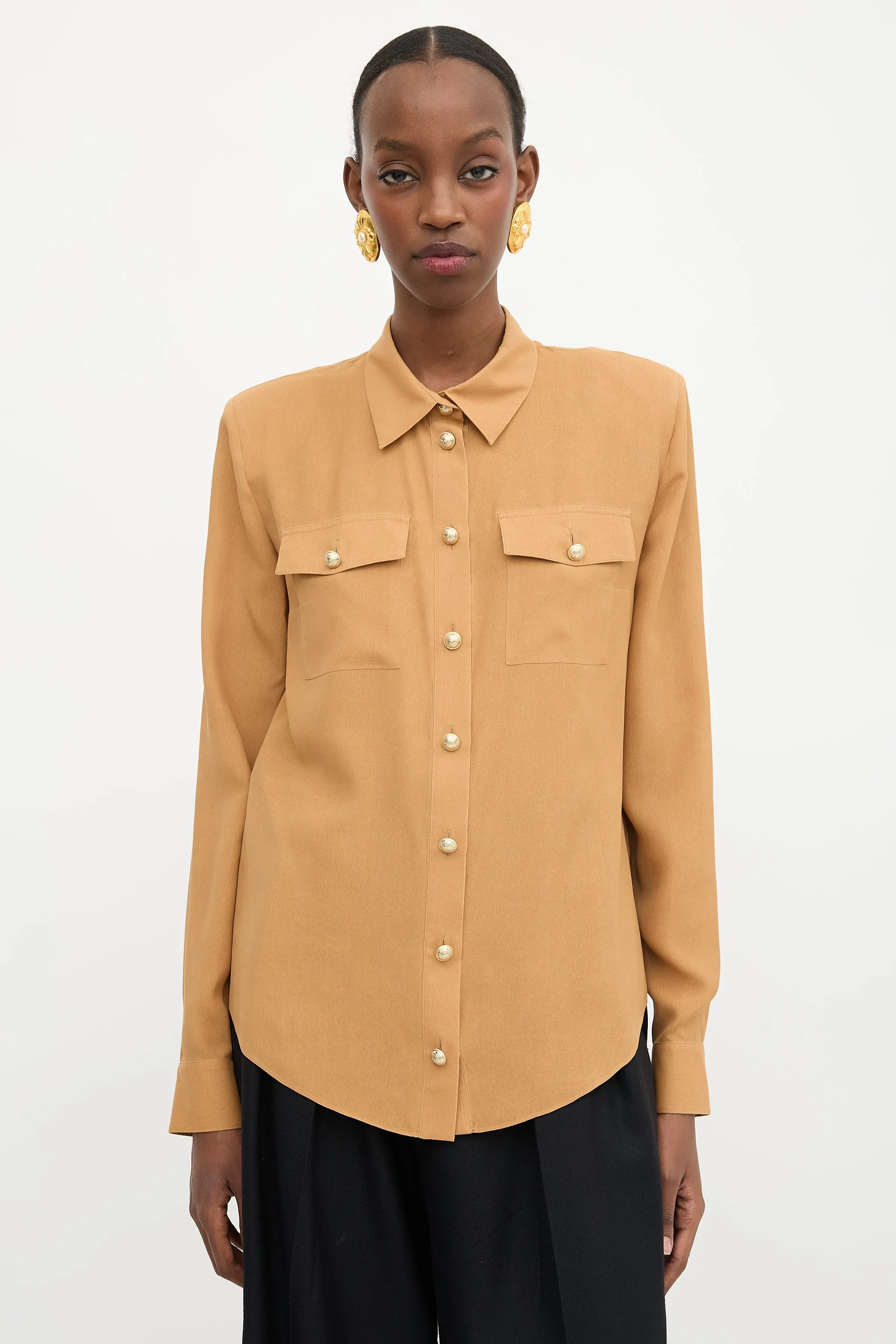 Silk Button Up Shirt sold by VSP Consignment product image thumbnail 2