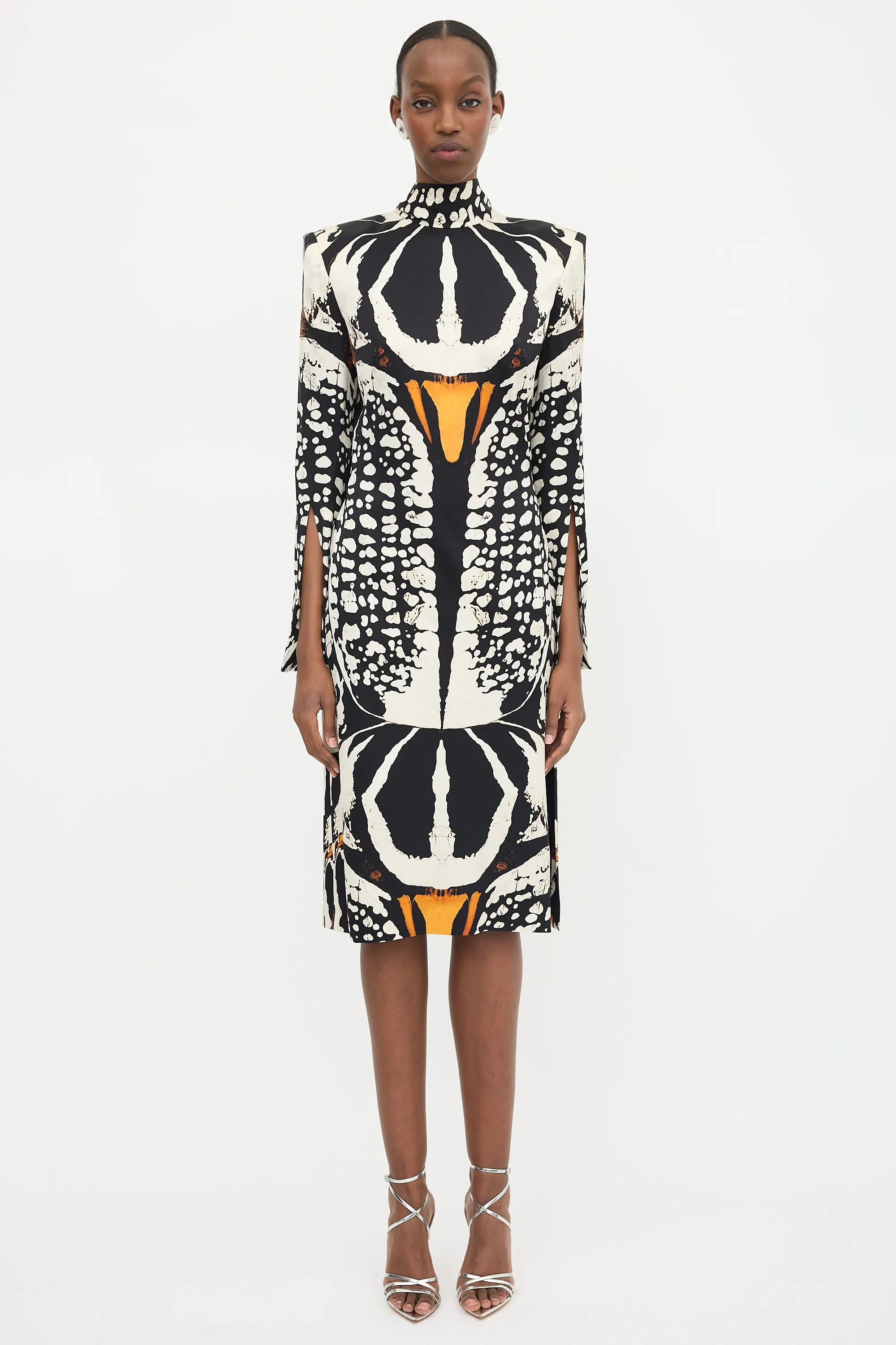 FW 2018 Silk Satin Printed Dress sold by VSP Consignment