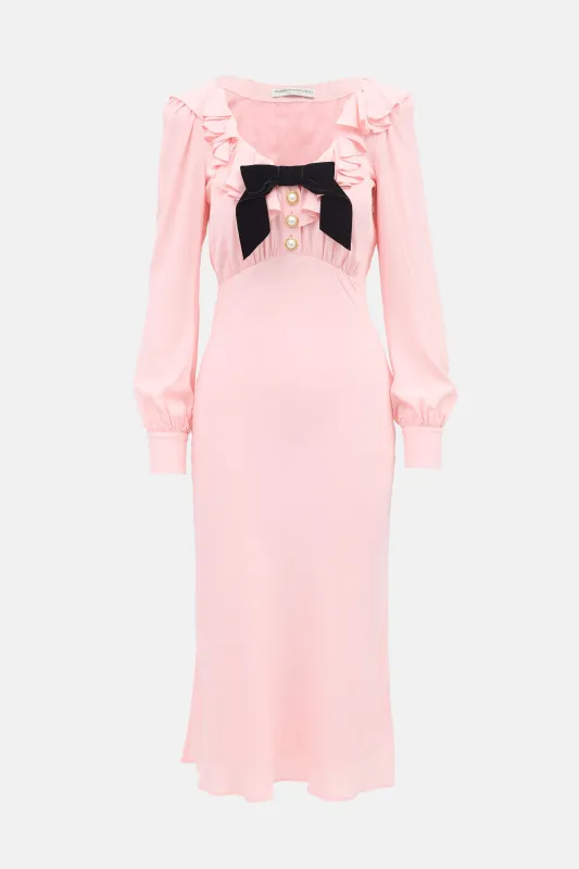 Silk Ruffled Dress made by Alessandra Rich