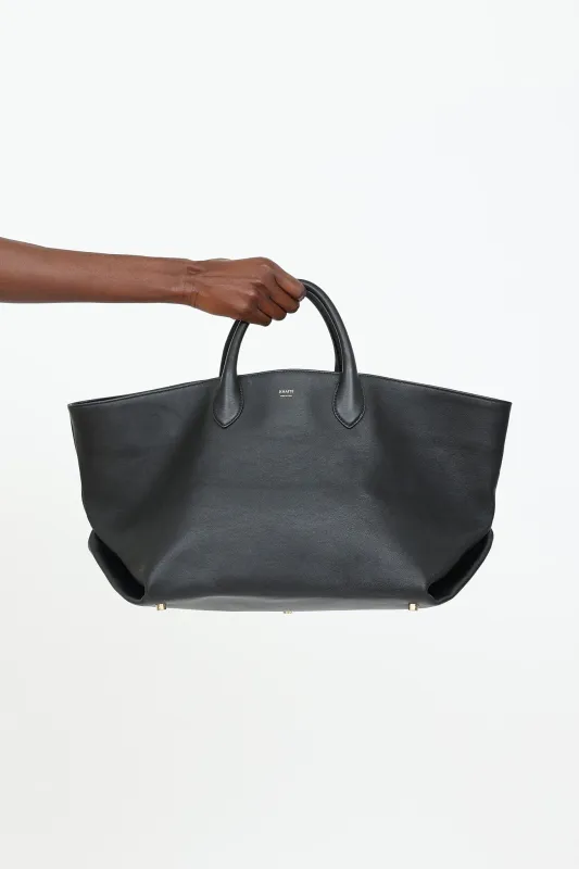 Leather Amelia Medium Tote Bag made by KHAITE