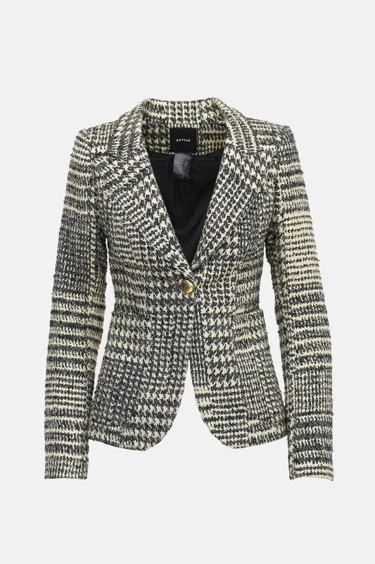 Metallic Patterned Hutton Blazer made by Smythe