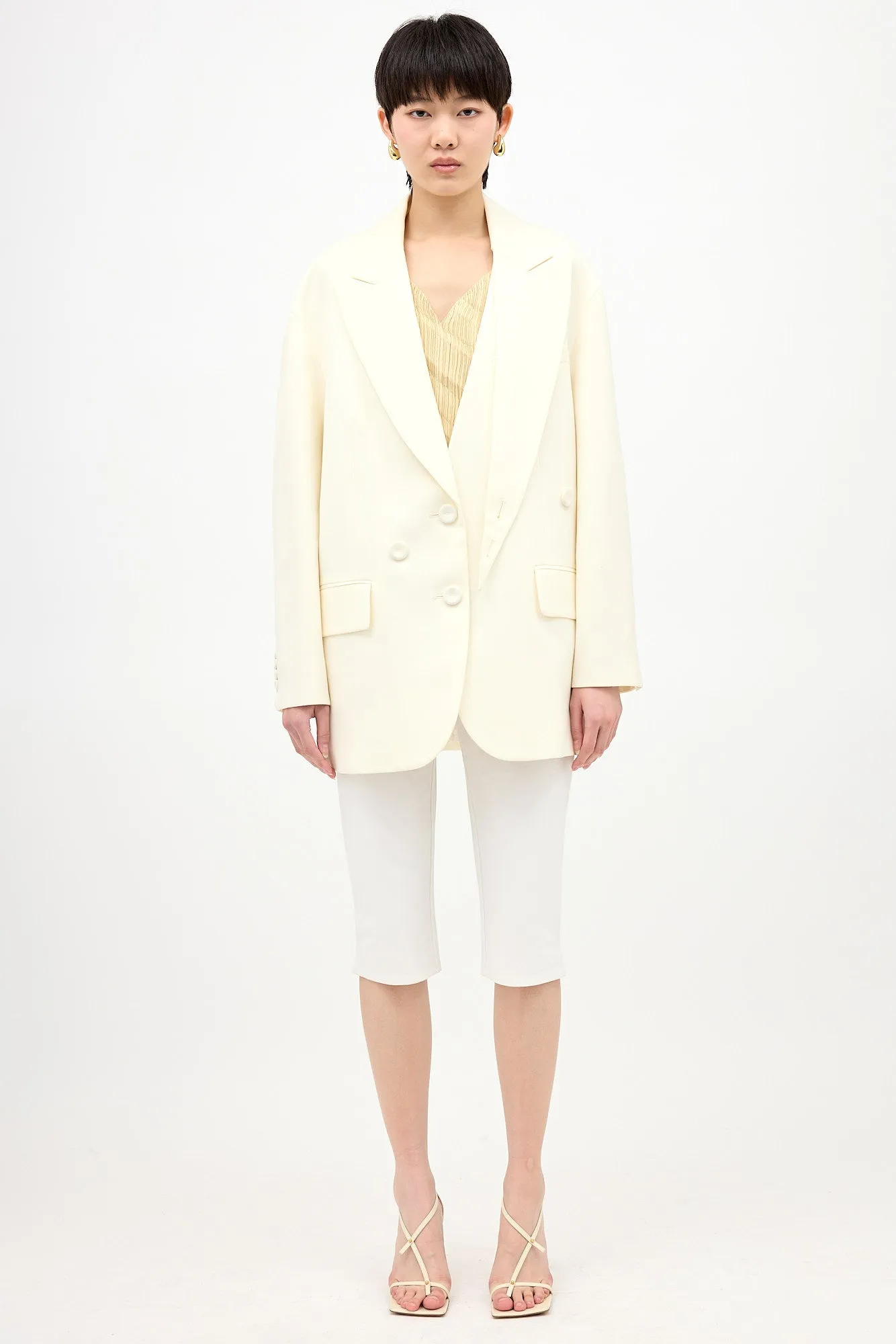Wool Convertible Peak Lapel Blazer sold by VSP Consignment product image thumbnail 2
