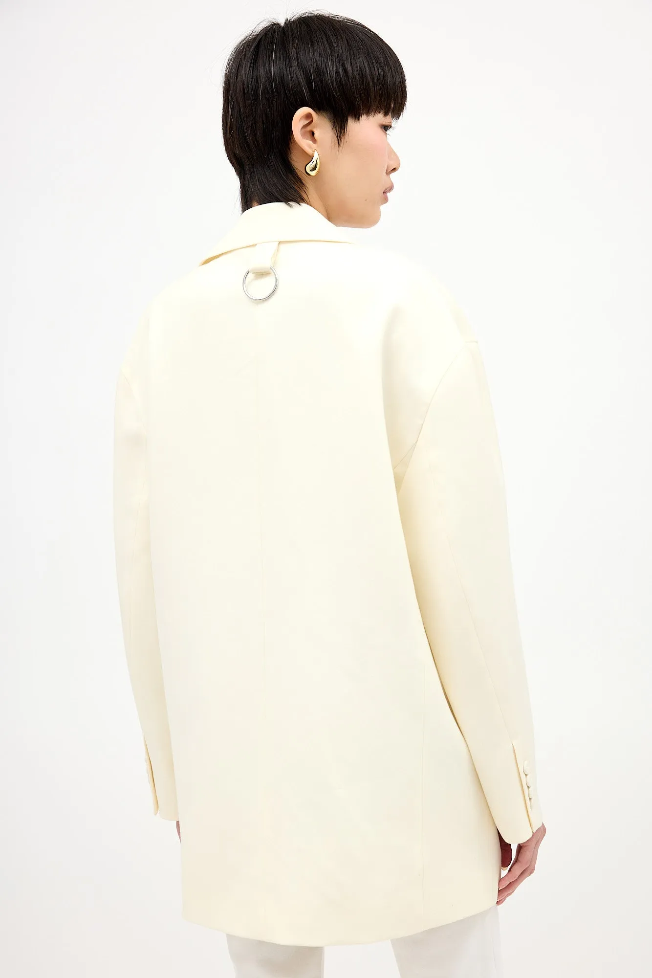 Wool Convertible Peak Lapel Blazer sold by VSP Consignment product image thumbnail 4