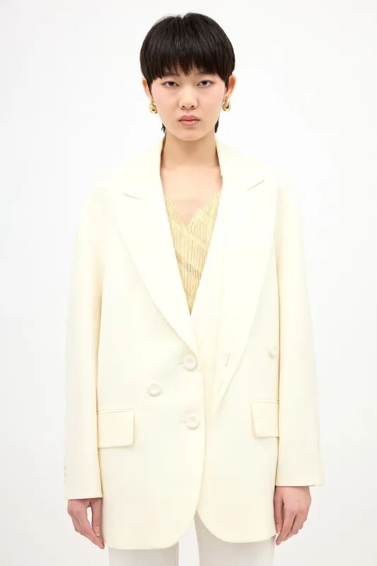Wool Convertible Peak Lapel Blazer made by Tibi