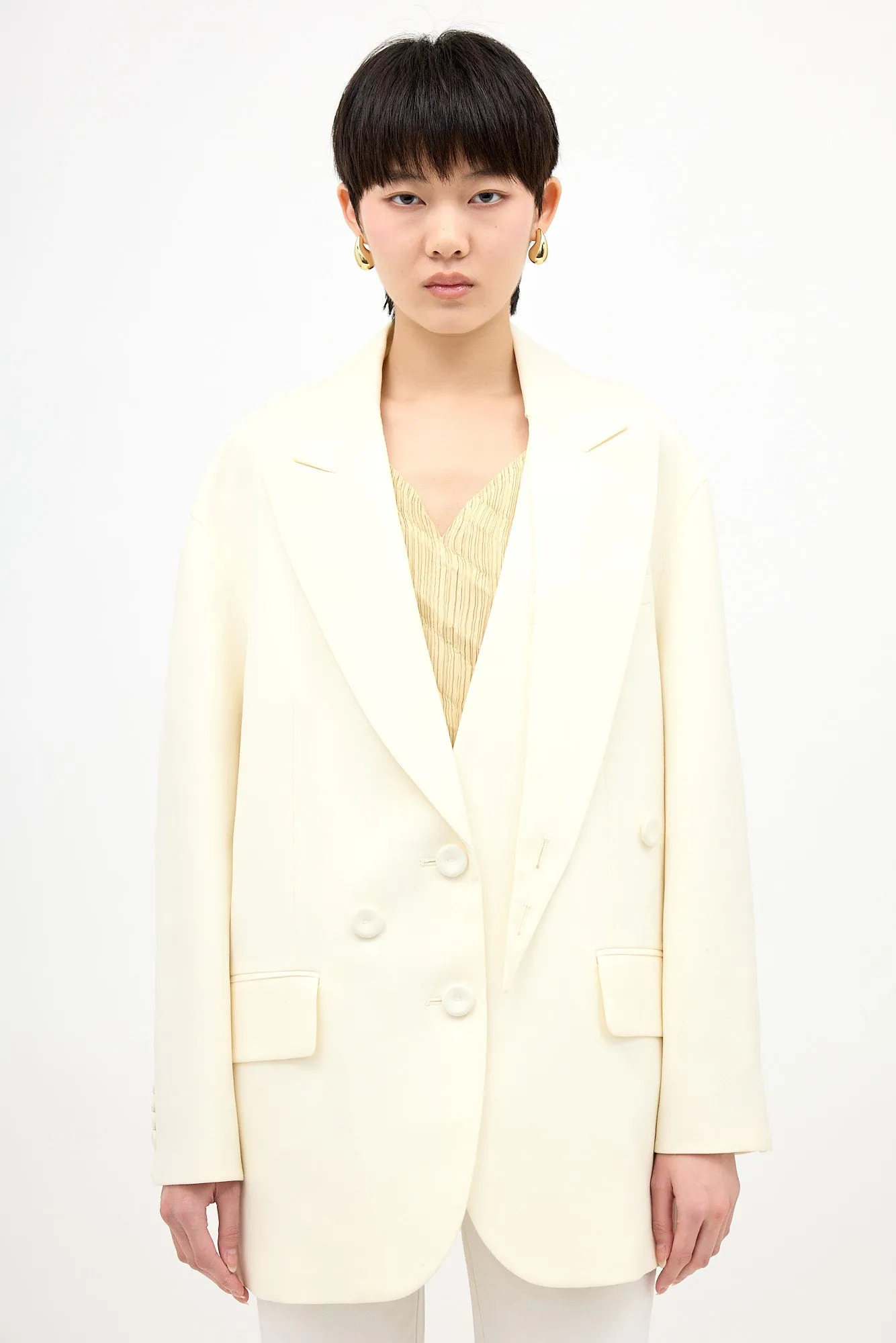 Wool Convertible Peak Lapel Blazer sold by VSP Consignment