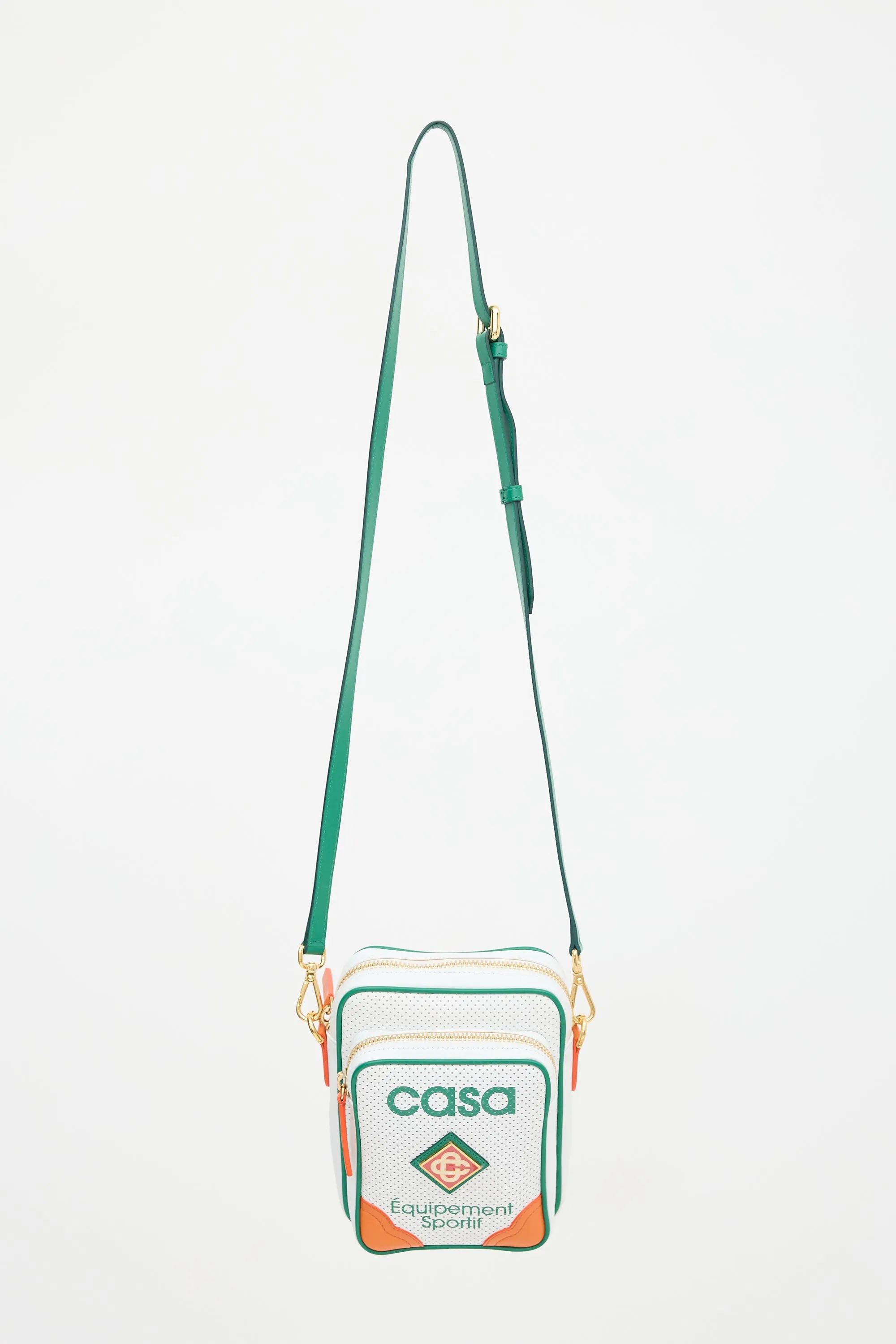 Perforated Leather Logo Bag sold by VSP Consignment