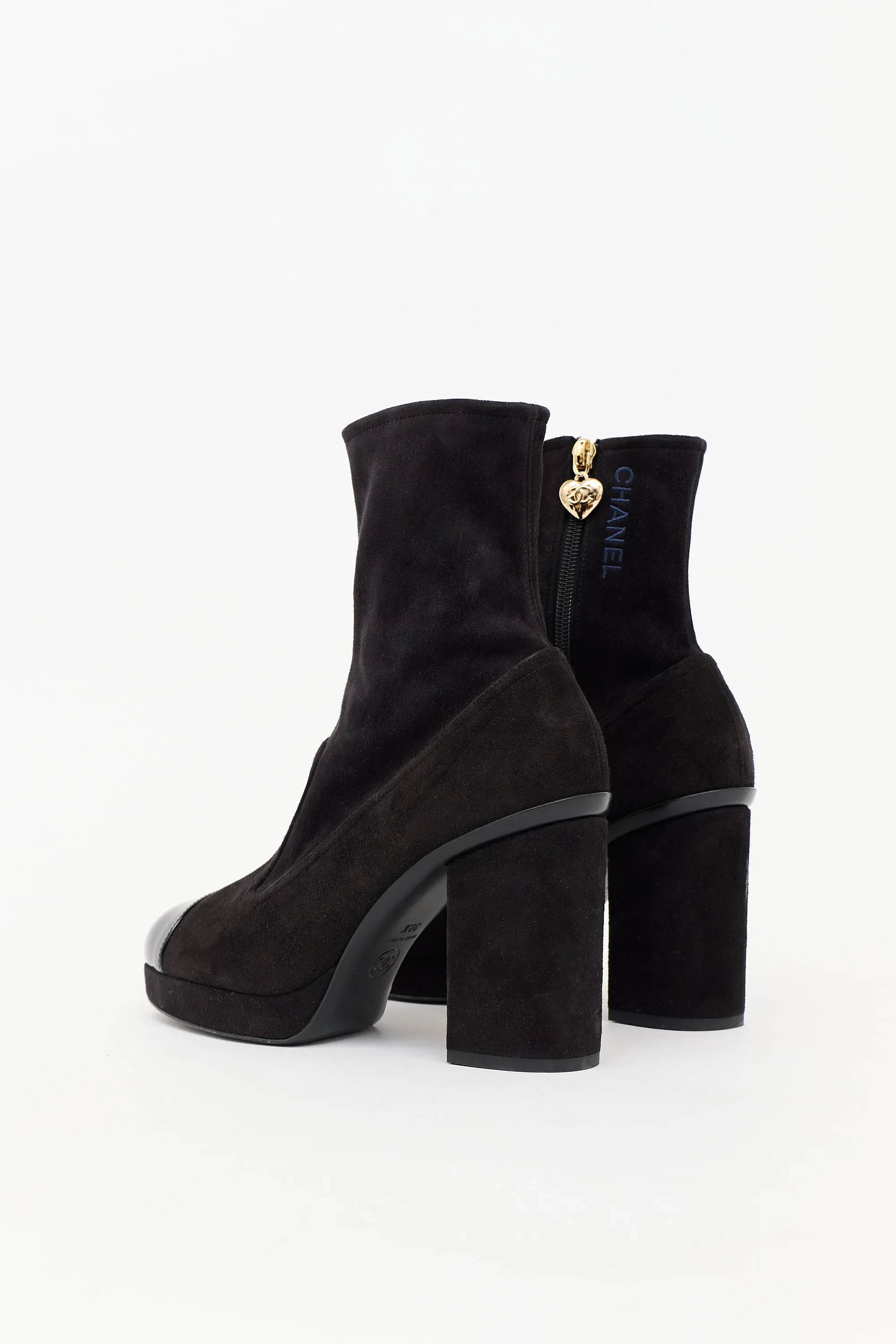Suede Logo Ankle Boot sold by VSP Consignment product image thumbnail 4