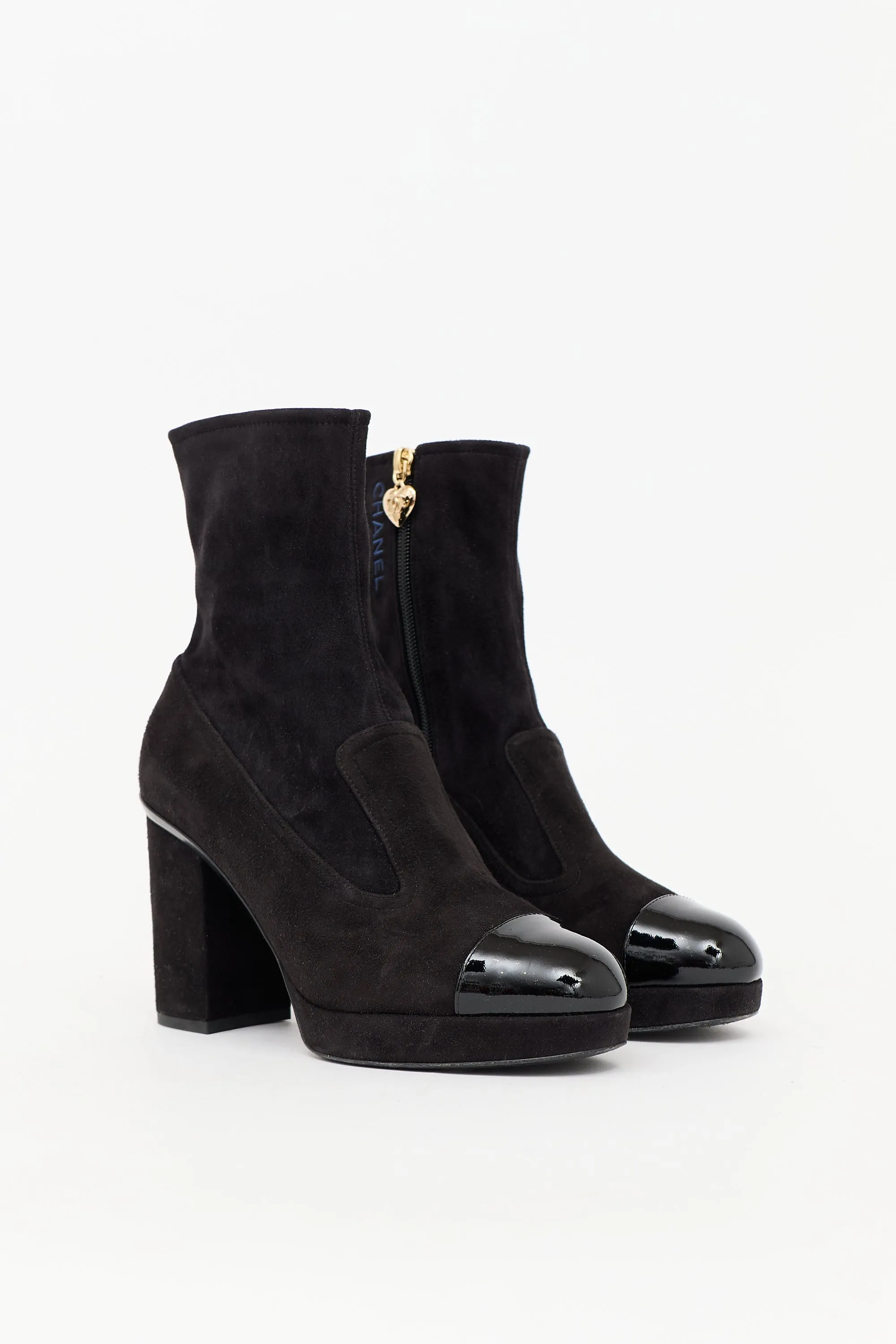 Suede Logo Ankle Boot sold by VSP Consignment product image thumbnail 2