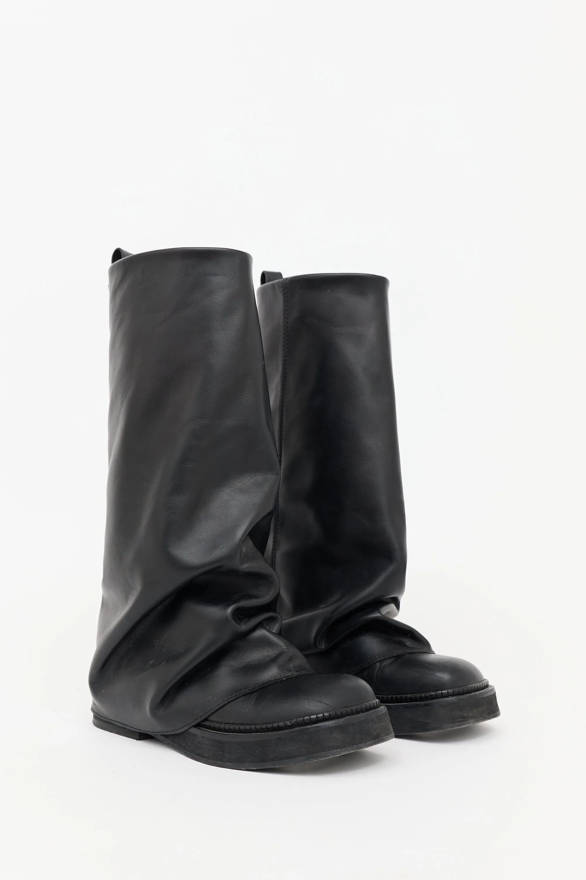 Leather Layered Robin Boot sold by VSP Consignment product image thumbnail 2