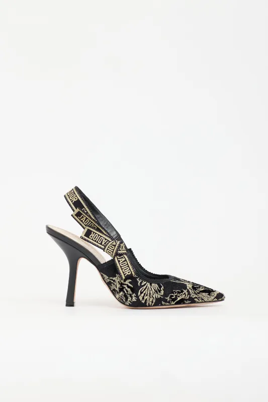 Jacquard J'Adior Slingback Heel made by Dior