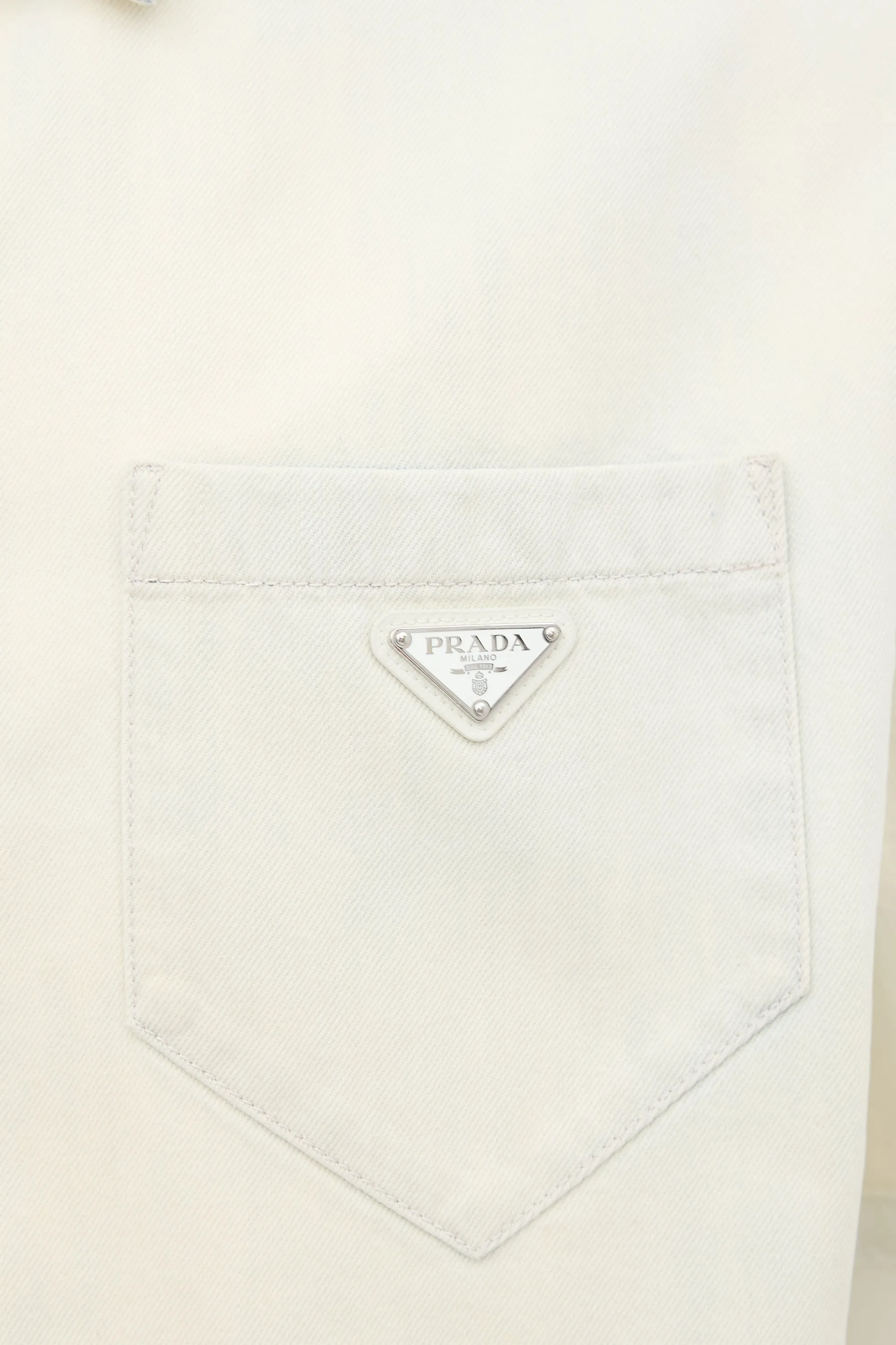 Bleached Denim Logo Shirt sold by VSP Consignment product image thumbnail 3