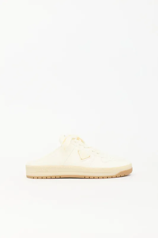 Leather Sneaker Mule made by Prada
