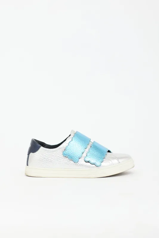 Leather Scalloped Sneaker made by Fendi
